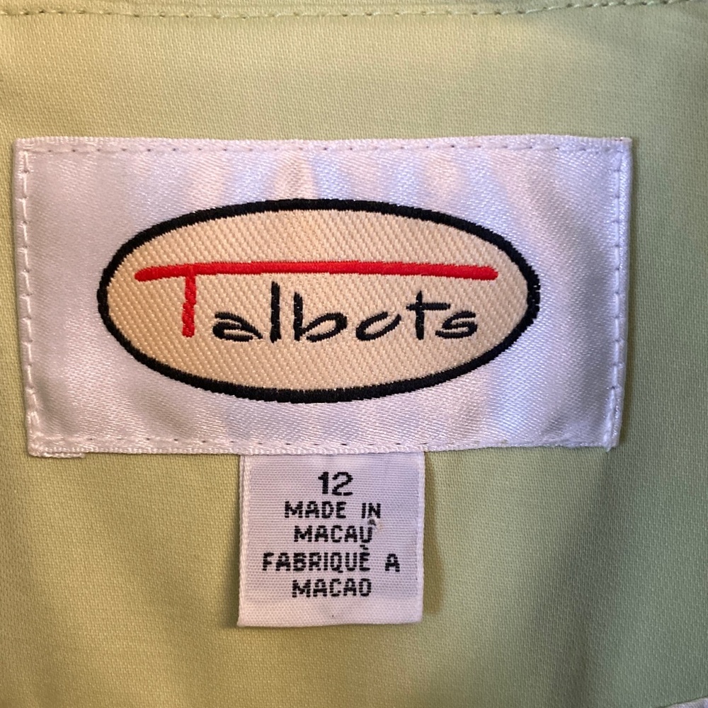 Talbots Light Lime Green Trench Coat - Picture 2 of 8